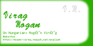 virag mogan business card